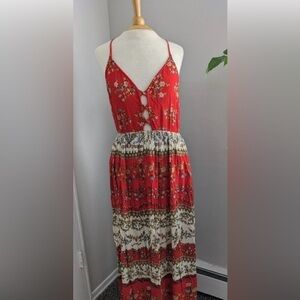 PATRONS OF PEACE Womens Maxi Dress Size S Flowy Beachy Boho Made in India
